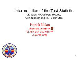 Interpretation of the Test Statistic - GLAST at SLAC