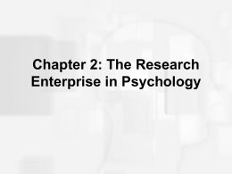 The Research Enterprise in Psychology