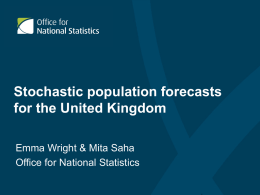 Stochastic forecasts for the United Kingdom
