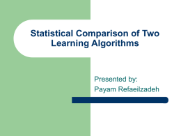 Comparison between two algorithms