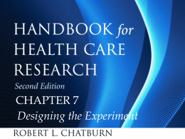 Handbook for Health Care Research, Second Edition