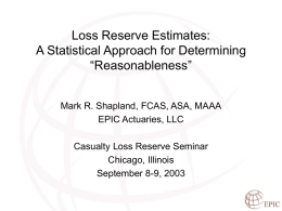 Reasonableness - Casualty Actuarial Society