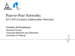 Peer-to-Peer Networks 03 CAN (Content Addressable Network)