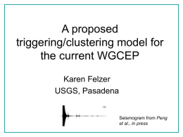 A proposed triggering/clustering model for the current WGCEP