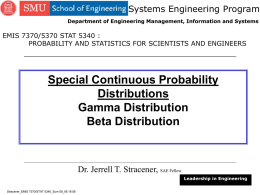 Gamma & Beta Distributions - Lyle School of Engineering