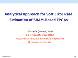 SER estimation of SRAM-based FPGAs