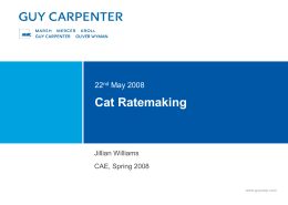Cat Ratemaking So What is the Price????