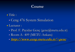 Ceng 476 - METU Computer Engineering