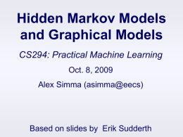 Hidden Markov Models - Computer Science Division