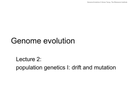 Genome evolution: a sequence