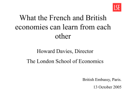 French & British Economies - London School of Economics and