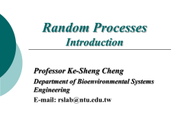Random Processes - RSLAB-NTU