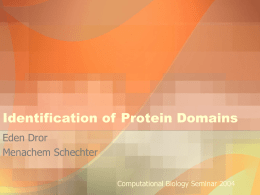 Identification of Protein domains