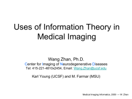 Lecture Slides - Center for Imaging of Neurodegenerative Diseases