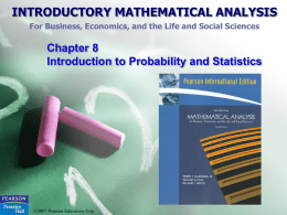 Chapter 8: Introduction to Probability and Statistics