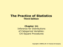 The Practice of Statistics Third Edition Chapter 14