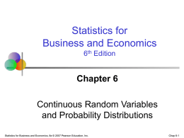 Statistics for Business and Economics, 6/e