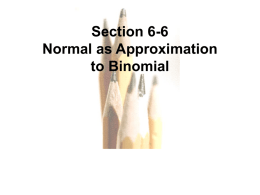 Normal as Approximation to Binomial