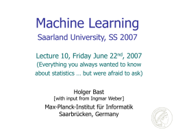 Machine Learning Lecture 1