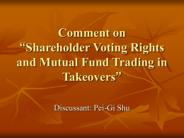Comment on “Shareholder Voting Rights and Mutual Fund Trading