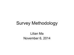 Lilian_Survey Methodology for SOAR conf Nov 6 2014