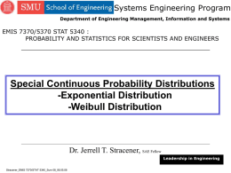 Exponential & Weibull Distributions