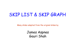 SKIP GRAPHS (Joint work with James Aspnes: SODA 2003)