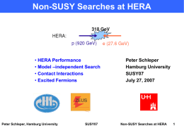 H1 und Zeus Hochenergiephysik bei HERA