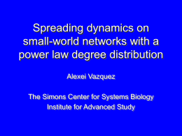 Spreading dynamics in small world networks