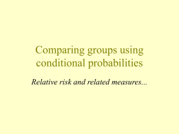 Comparing groups using conditional probabilities