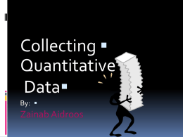 collecting quantitative data