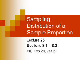 Sampling Distribution Proportion