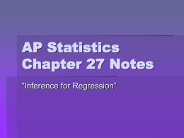 AP Statistics Chapter 27 Notes
