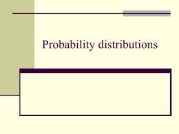 Probability distributions