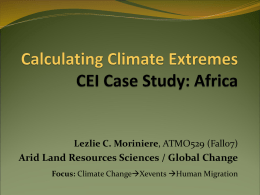 Climate Extremes Index (CEI) Case Study: Africa