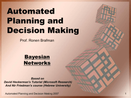 Automated Planning and Decision Making