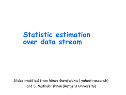 Data Stream Computation(2)
