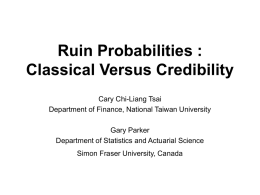 Ruin probabilities : classical versus credibility