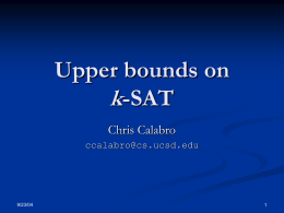 Upperbounds on k-SAT