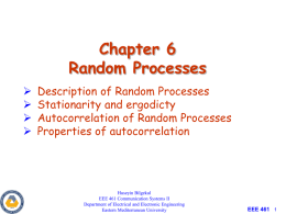 (Random Processes) - faraday - Eastern Mediterranean University