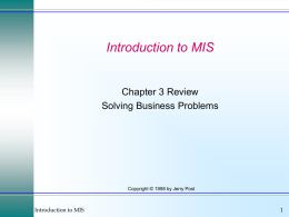 Introduction to MIS - Penn State University
