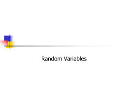 Lecture 15 Introduction to Random Variables