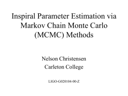 Inspiral Parameter Estimation via Markov Chain Monte Carlo Methods