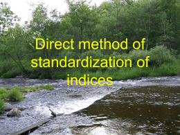 10. Direct method of standardization of indices