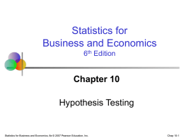 Statistics for Business and Economics, 6/e