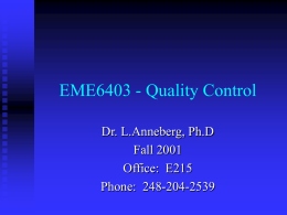 EME6403 - Quality Control