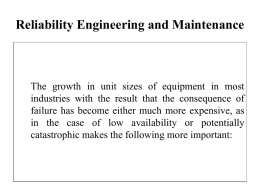 LEC3- Reliability Engineering and Maintenance