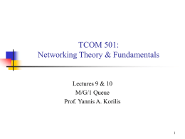 TCOM 501: Lecture 9