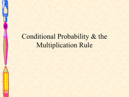3.2 Conditional Probability & the Multiplication Rule