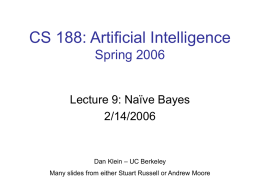cs188 lecture 9 -- n.. - EECS Instructional Support Group Home Page